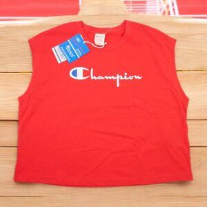 Champion Reverse Weave Men's Tank Top Size S Workout Training Cropped T-Shirt